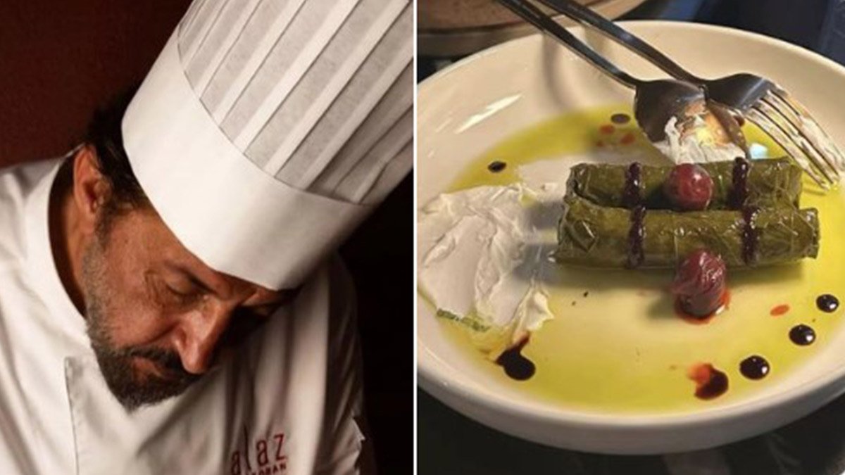 2 tane yaprak sarma 550 lira: Ünlü şefin menüsü tartışma yarattı
