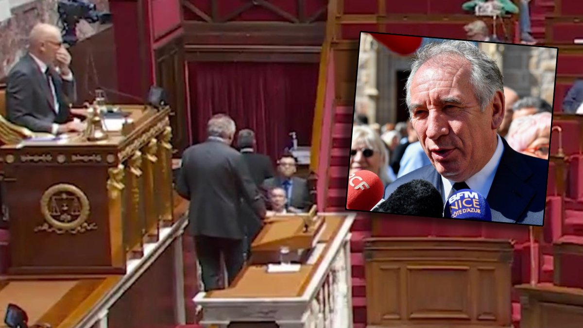 Fransa Başbakanı Bayrou'nun kafasına mecliste su damladı, oturuma ara verildi