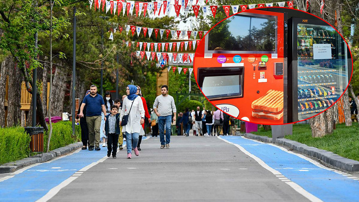 Gazi Park'a adımınızı atar atmaz fark edeceksiniz: Yeni nesil büfe deneyimi! Parkta gezerken acıkanlara müjde