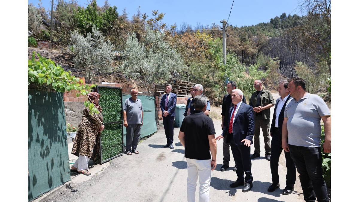Başkan Bozbey’den yangında zarar gören bölgelere ziyaret
