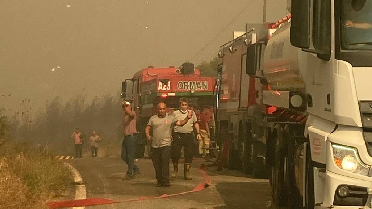 İzmir itfaiyesi tüm gücüyle sahada
