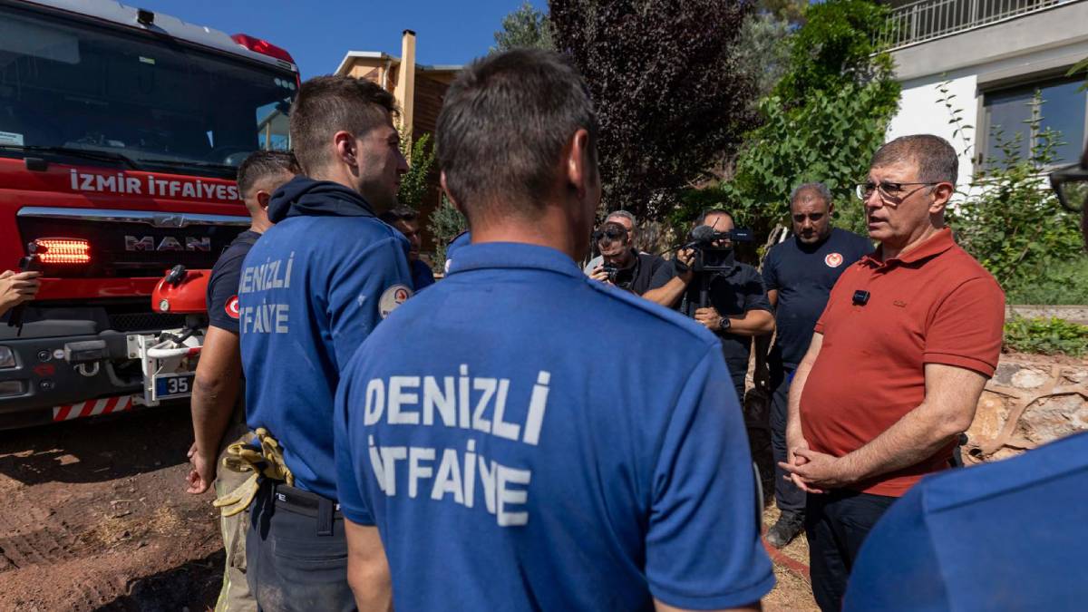 Başkan Tugay yangın bölgesini inceledi