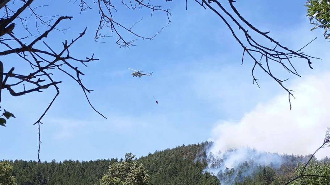 Isparta'da yerleşim yerlerine yakın bölgede orman yangını