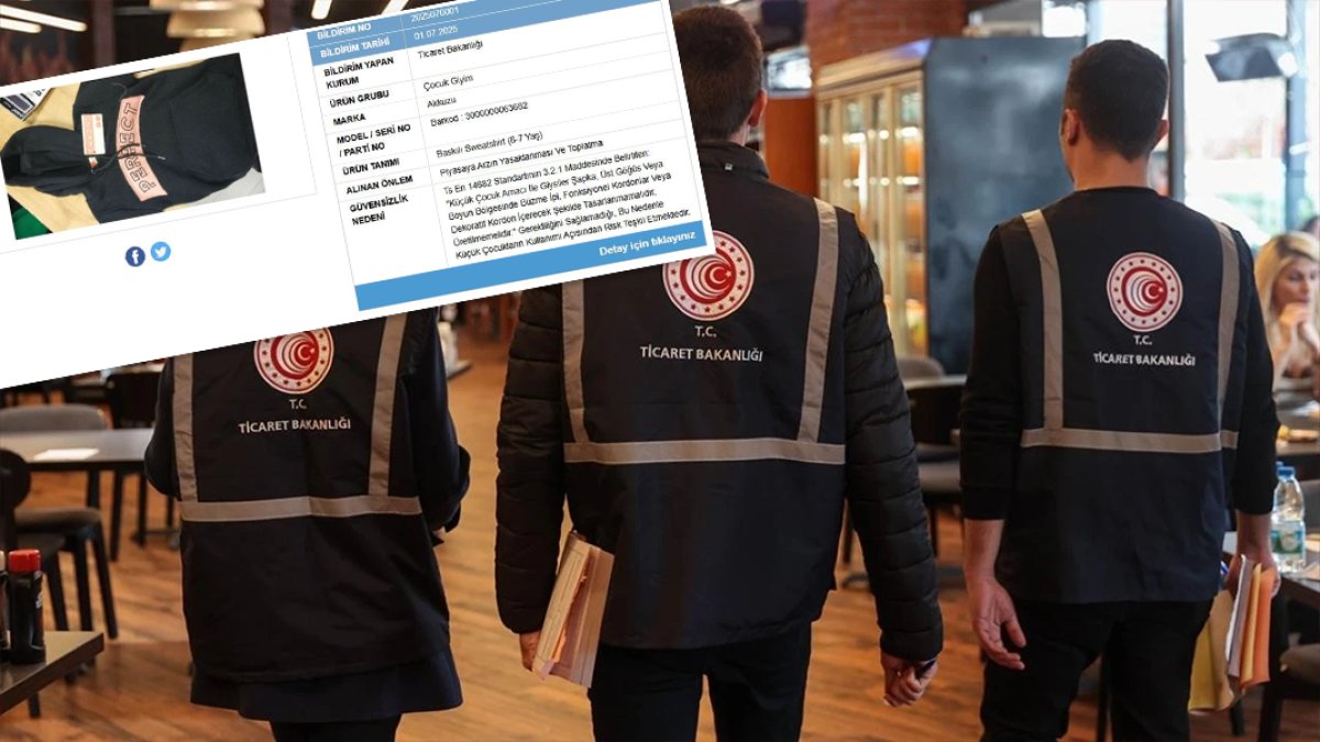 Bakanlık bir çocuk giyim ürününün satışını yasakladı, piyasadan toplatılıyor