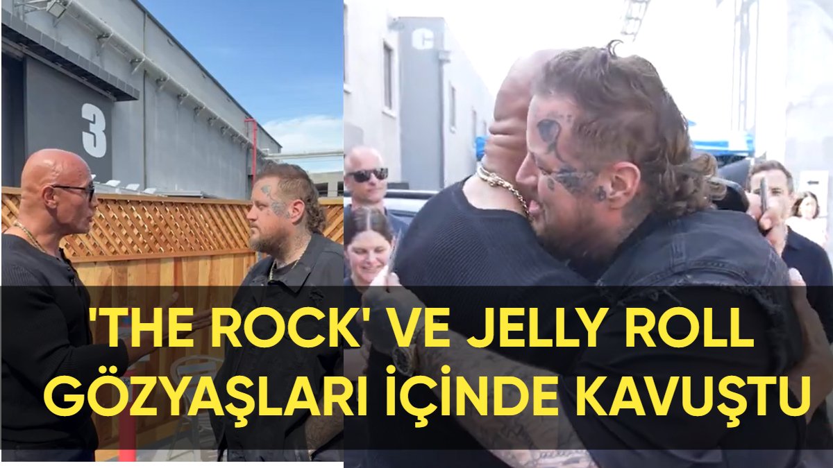 İki dev ismin 10 yıllık sırrı ortaya çıktı! Dwayne 'The Rock' Johnson ve Jelly Roll gözyaşları içinde kavuştu