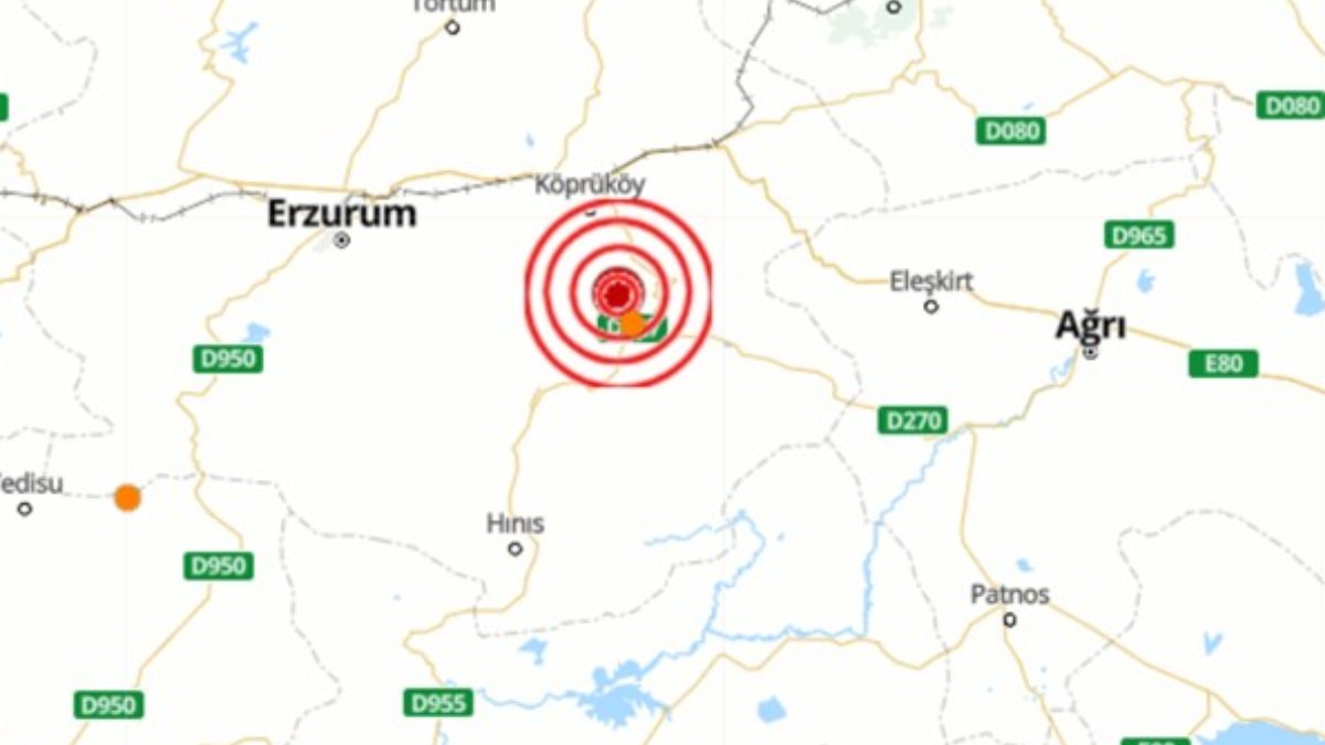 Erzurum'da korkutan deprem