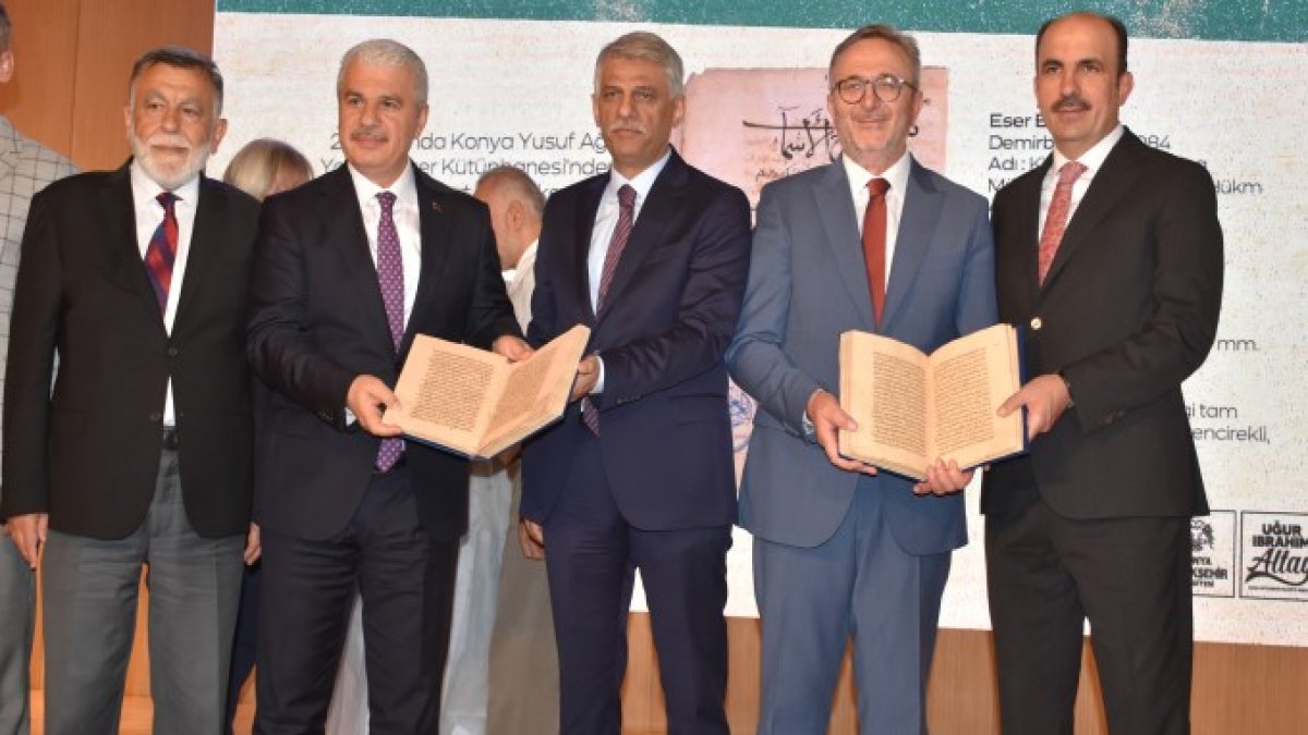 757 yıllık eser yurt dışından geri getirildi: 1268 tarihli Kitab Şerhu'l-Esma Konya’ya iade edildi