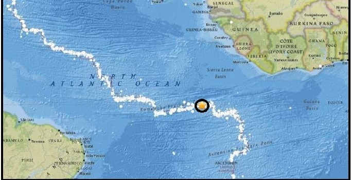 Atlantik Okyanusu'nda 7.4 büyüklüğünde deprem meydana geldi