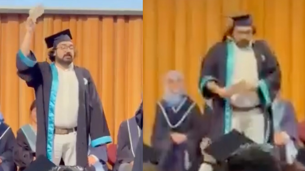 Boğaziçi'nde mezuniyet törenine damga vuran protesto! Diplomasını yırttı attı: "Bu istibdat rejiminin diploması hükümsüzdür"