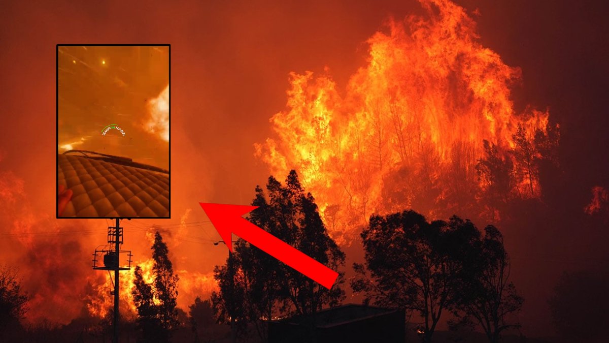 İzmir orman yangınlarında kritik gün! Araç sürücüsü alevlerin içinden geçti: O anlar saniye saniye kaydedildi