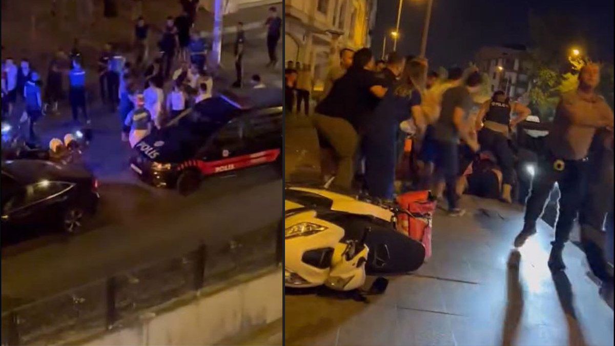 Kaza sonrası çıkan kavgaya aileler de dahil oldu, ortalık savaş alanına döndü