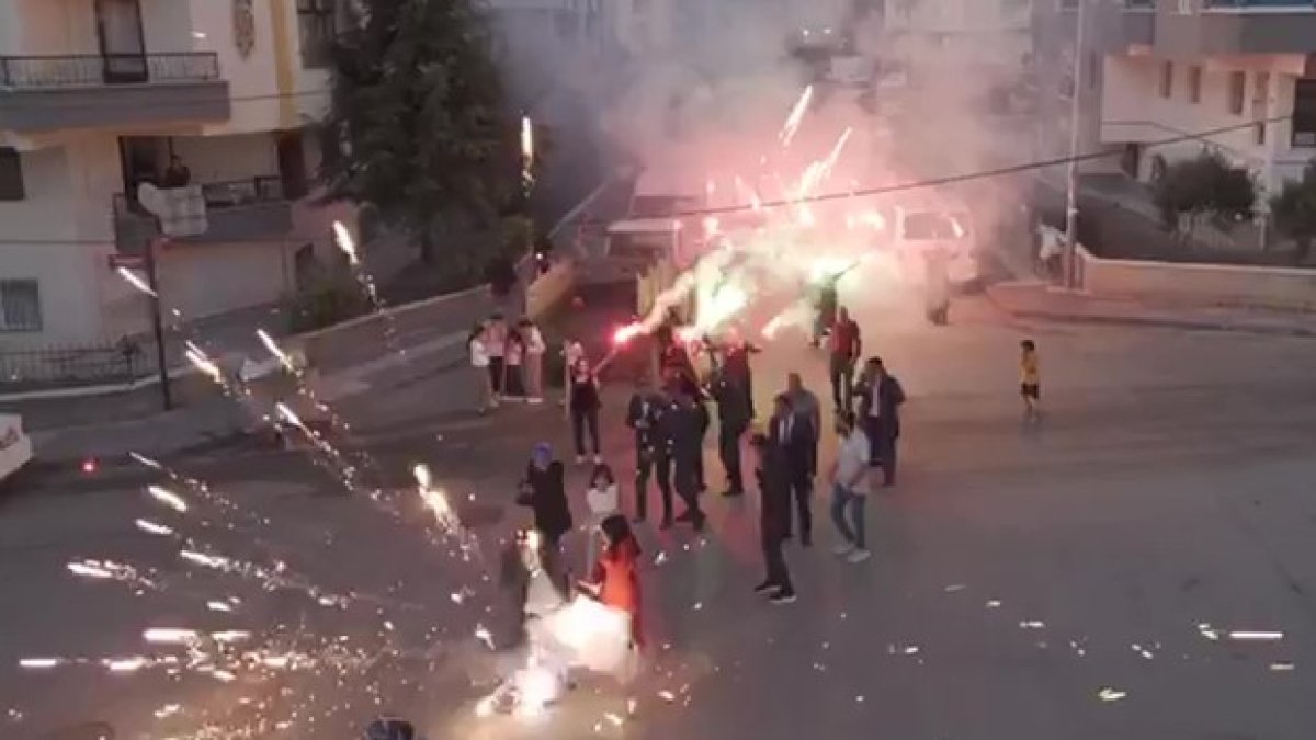 Ankara’da kız isteme töreninde beklenmedik kaza: Damat konvoyunun üzerine havai fişek düştü