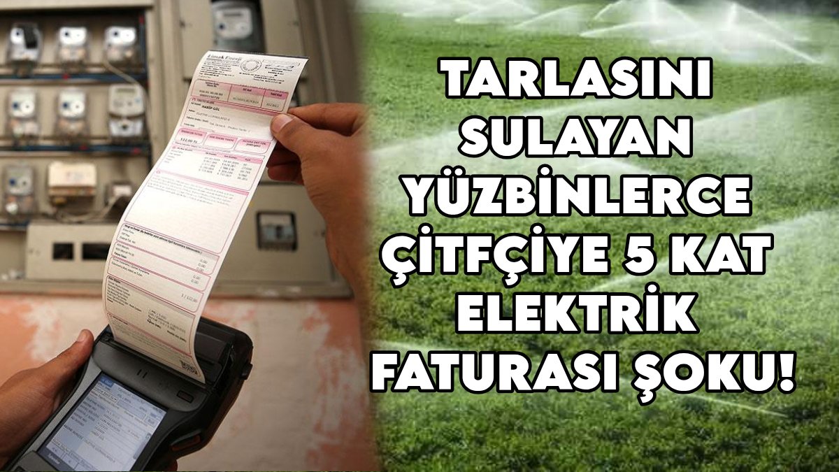 Fatura değil, ateş! Tarlasını sulayan yüzbinlerce çitfçiye 5 kat elektrik faturası şoku