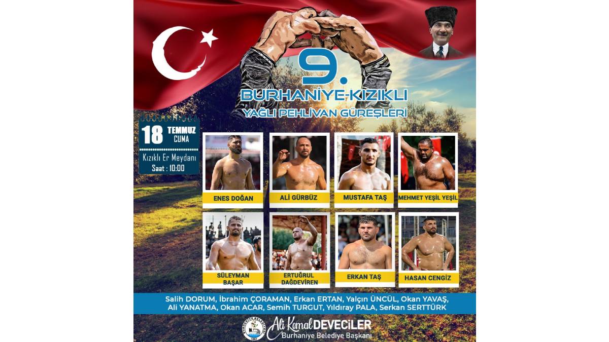 9. Burhaniye-kızıklı Yağlı Pehlivan Güreşleri’nde geri sayım başladı