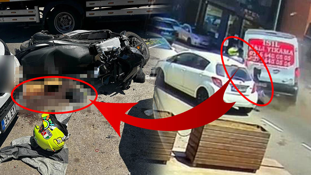 Feci kazada motosiklet sürücüsünün bacağı koptu! Hafriyat kamyonu caddeyi cehenneme çevirdi