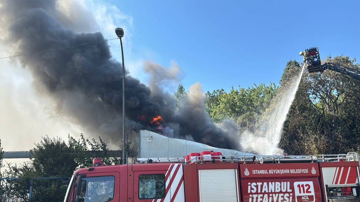 İSKİ'ye ait arıtma tesisinde yangın çıktı