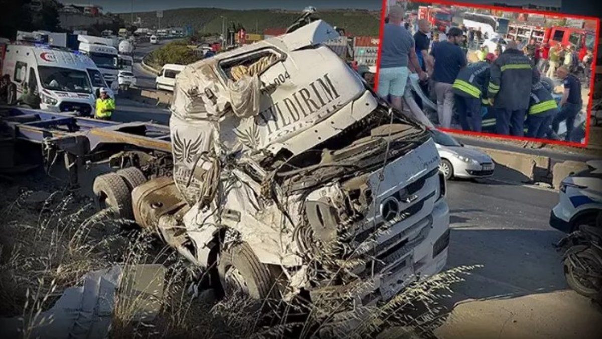 Kocaeli'de korkunç zincirleme kaza: 2 otomobil ve TIR çarpıştı, ölü ve yaralılar var