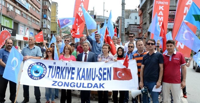 Zonguldak'ta Çin'in Doğu Türkistan zulmü kınandı