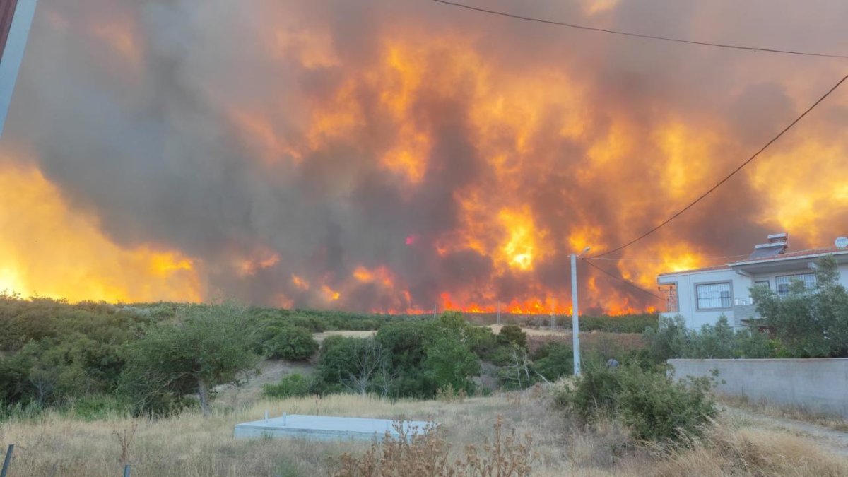 Tekirdağ Şarköy’de yangın paniği: Tarım arazisinden ormana sıçradı