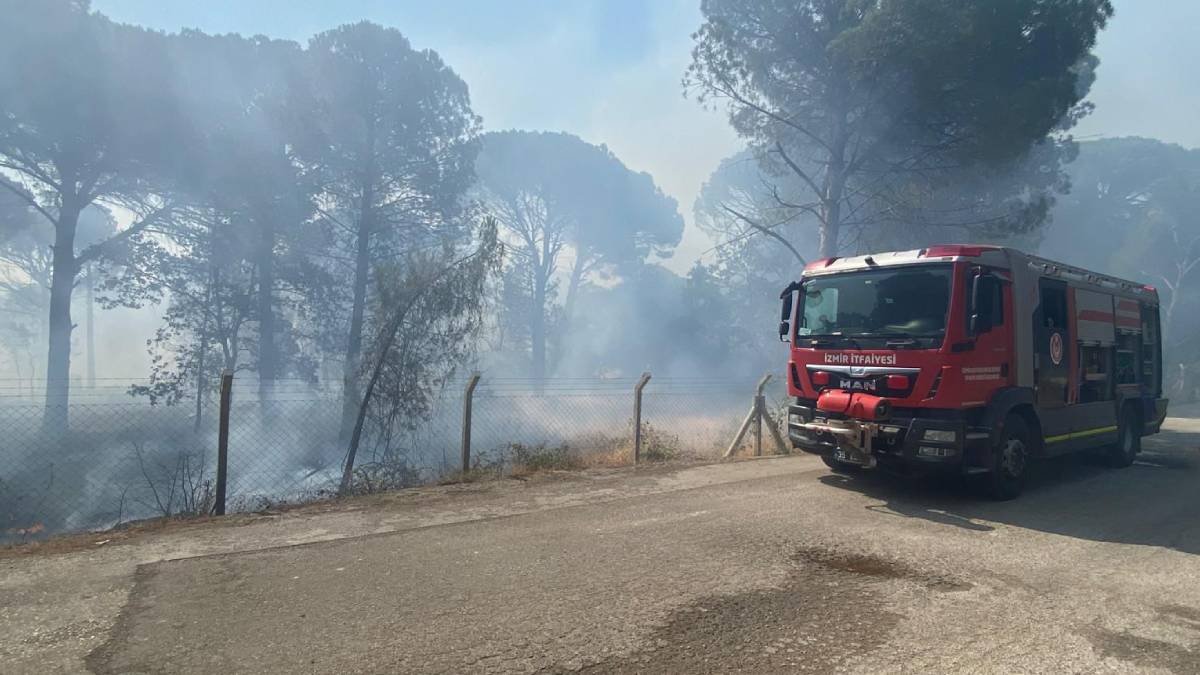 Bergama’da orman yangınına müdahale ediliyor