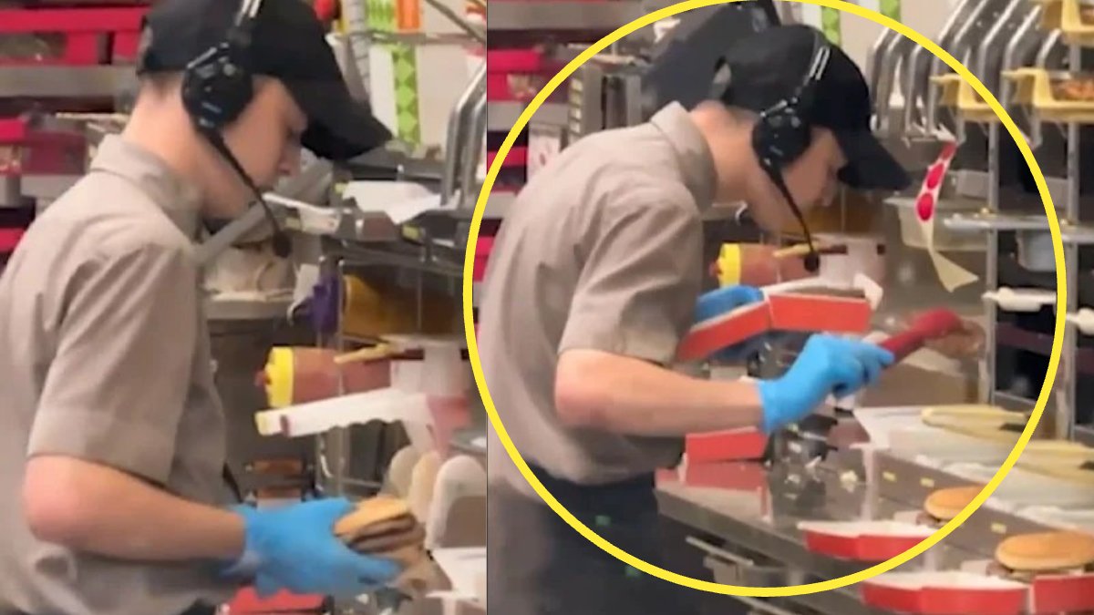 Fast food zincirinde skandal! "Tartıştı diye yaptım" diyerek savundu: Mide bulandıran anlar saniye saniye kaydedildi