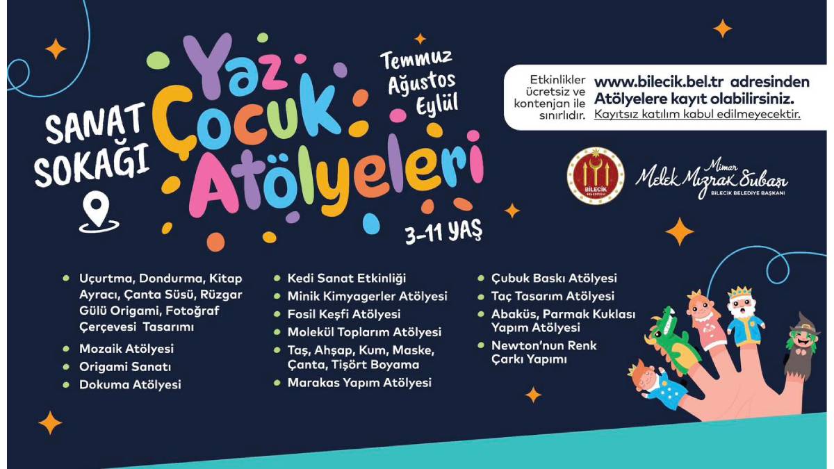 Haydi çocuklar! Yaz çocuk atölyeleri sizi bekliyor