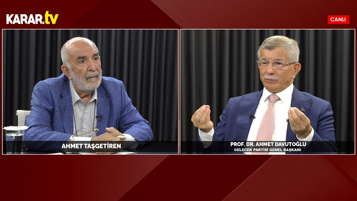 Davutoğlu KARAR TV canlı yayınında Dürzi lider Canbolat'la görüştü: Suriye'den gelen haberler kaygı verici