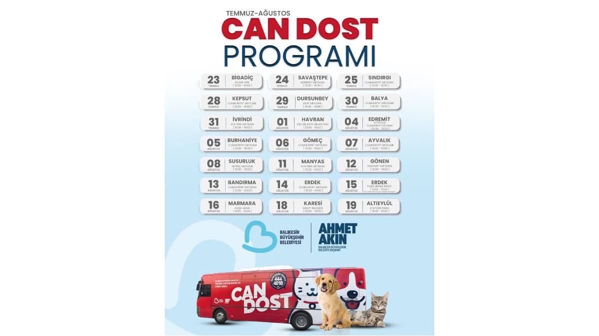 Can Dost, Temmuz-Ağustos programına Bigadiç’ten başlıyor