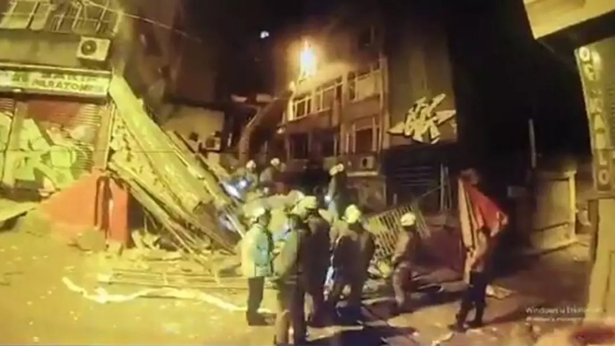 Beyoğlu'nda patlama sonrası bina çöktü! Valilikten ilk açıklama geldi