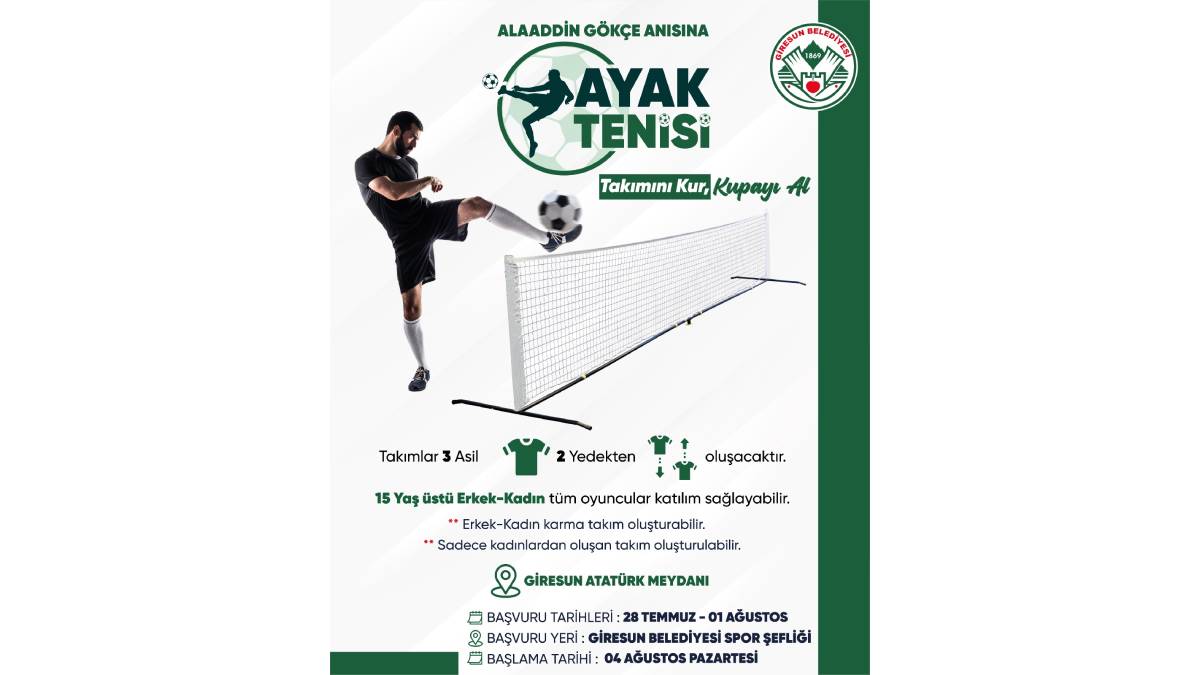 Ayak Tenisi Turnuvası için başvurular başladı