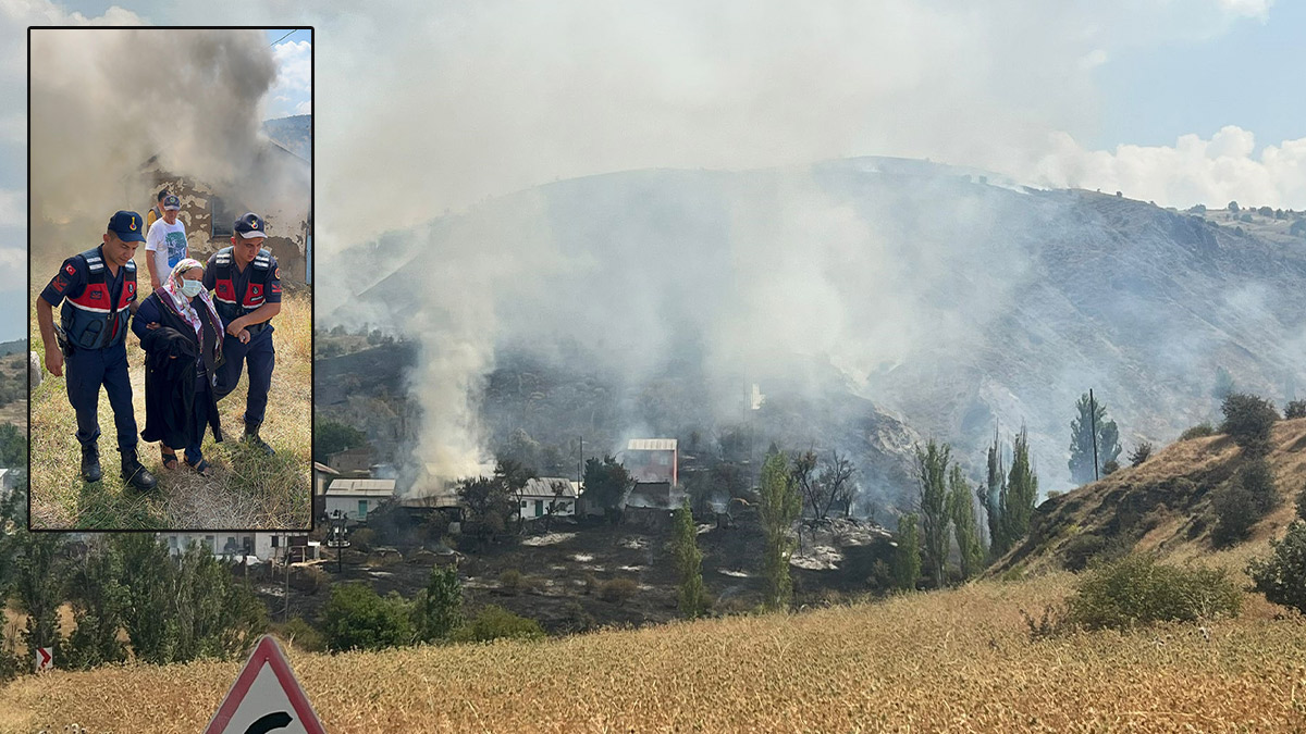 Sivas'ta yangın: 5 ev kullanılamaz hale geldi