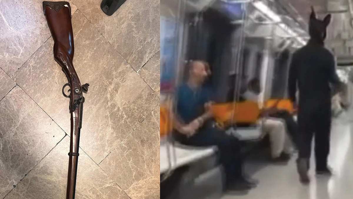 İstanbul'da akılalmaz olay! Metroda oyuncak tüfekle dolaşan zanlıya adli işlem