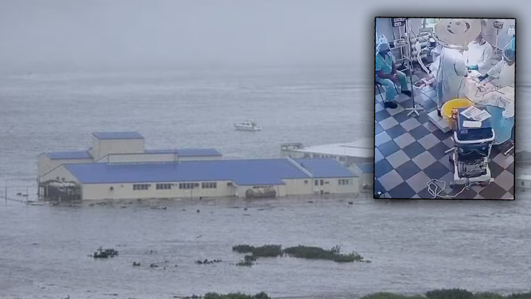 8.8'lik deprem ameliyathaneyi vurdu, onlar hastayı bırakmadı! Doktorların soğukkanlılığı kamerada