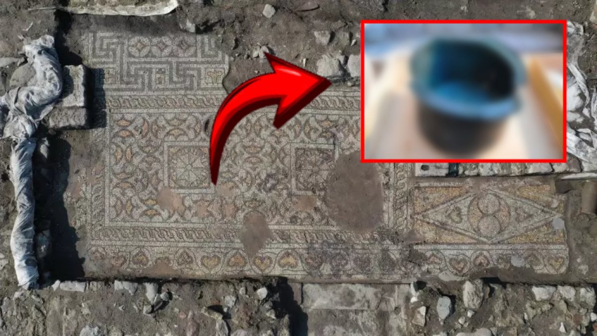 Bergama'da 1400 yıllık sır ortaya çıktı! Havuzun dibinden servet değerinde bronz kazan çıktı!