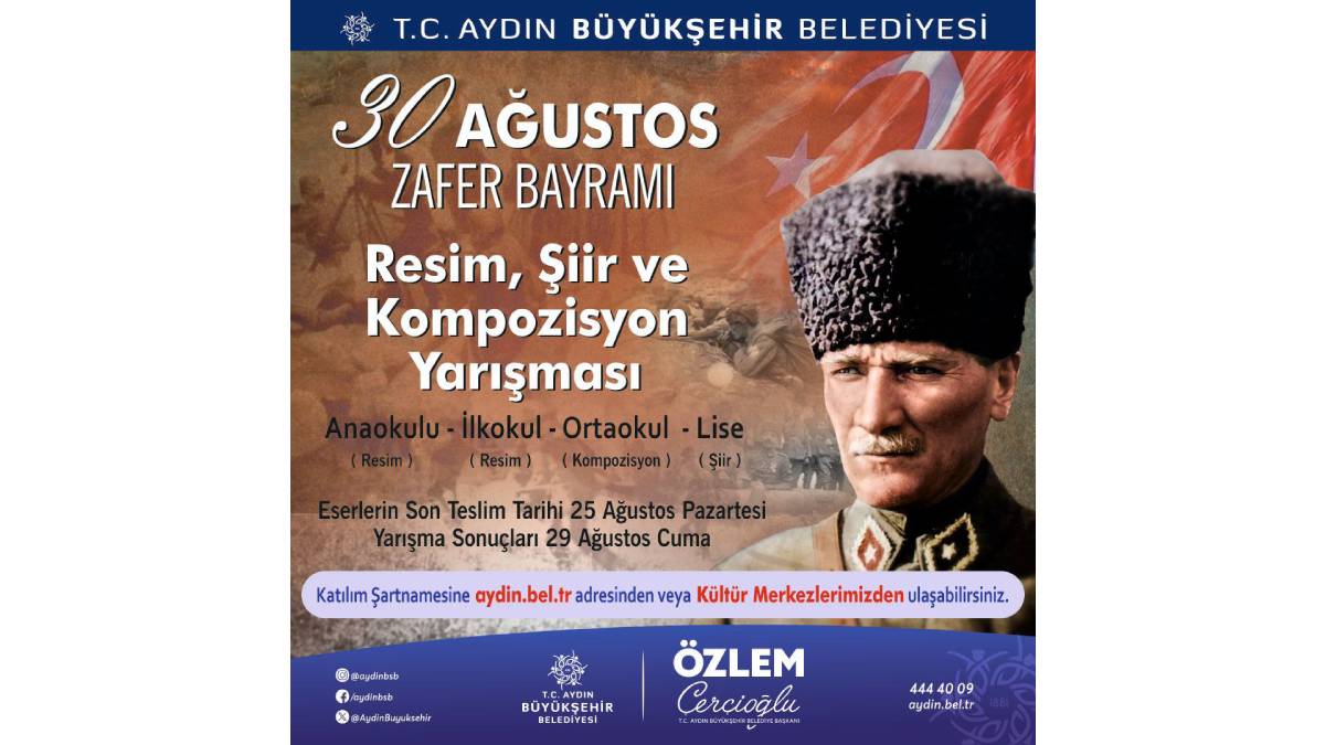 30 Ağustos temalı ödüllü resim, şiir ve kompozisyon yarışması düzenlenecek