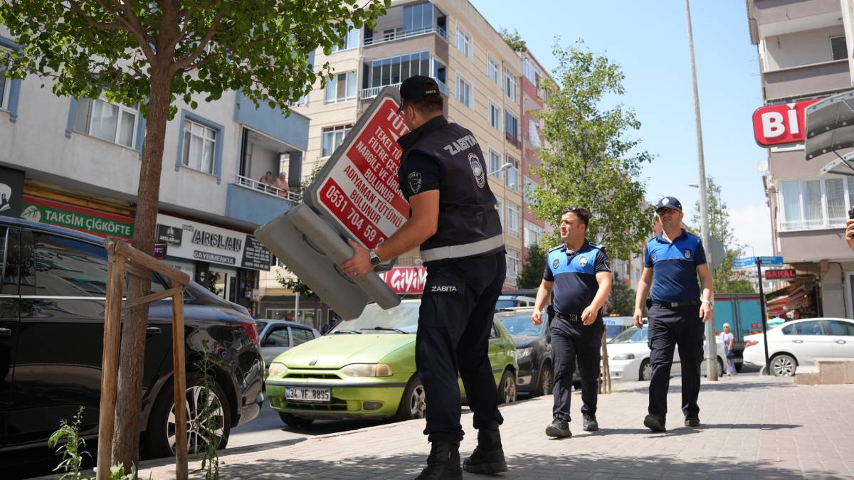 Zabıtadan kaldırım ve yol işgaline taviz yok