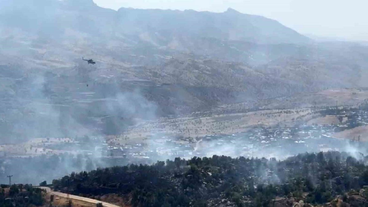 Şırnak'ta örtü yangını