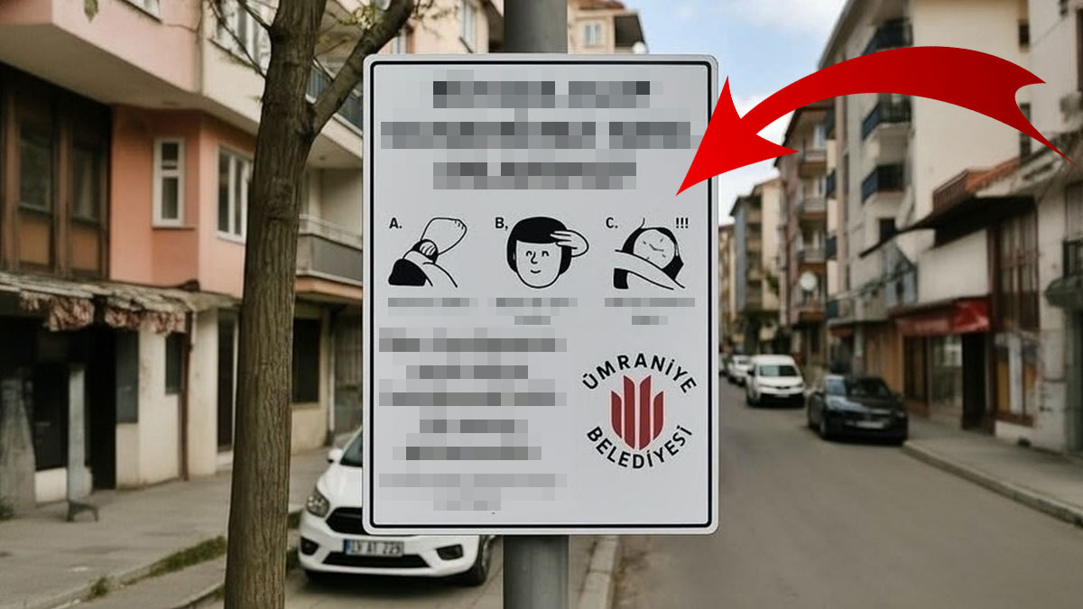 Ümraniye'deki bu tabela aklınızı karıştıracak! Gerçeklik algınızı sorgulatıyor