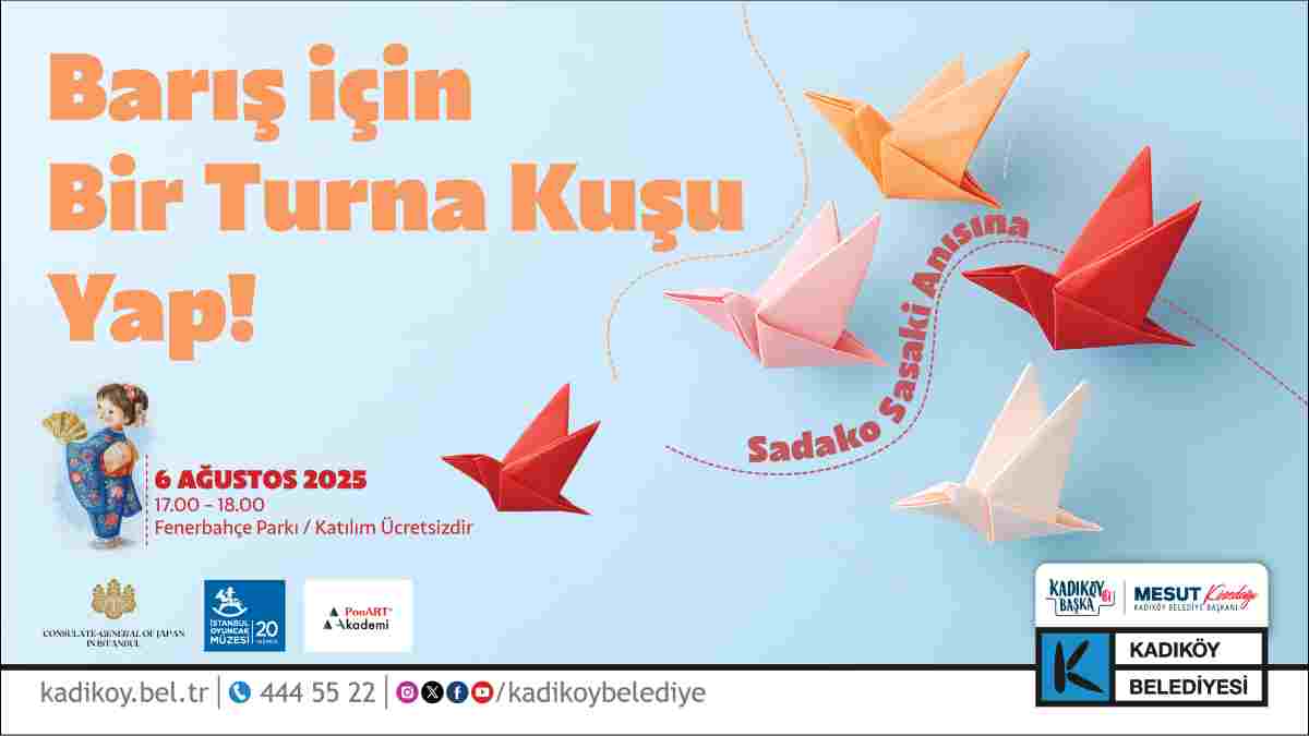 Kadıköy’den Hiroşima’ya barış kuşları