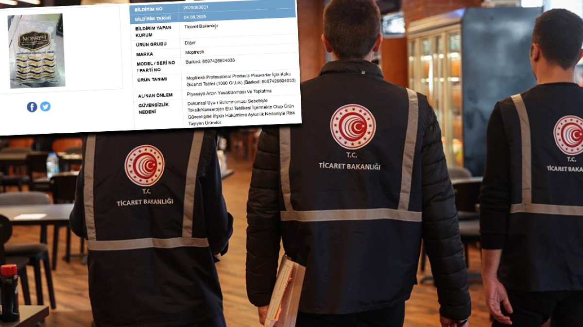 Bakanlık markasını ifşa etti: Koku giderici tablette kanserojen madde bulundu
