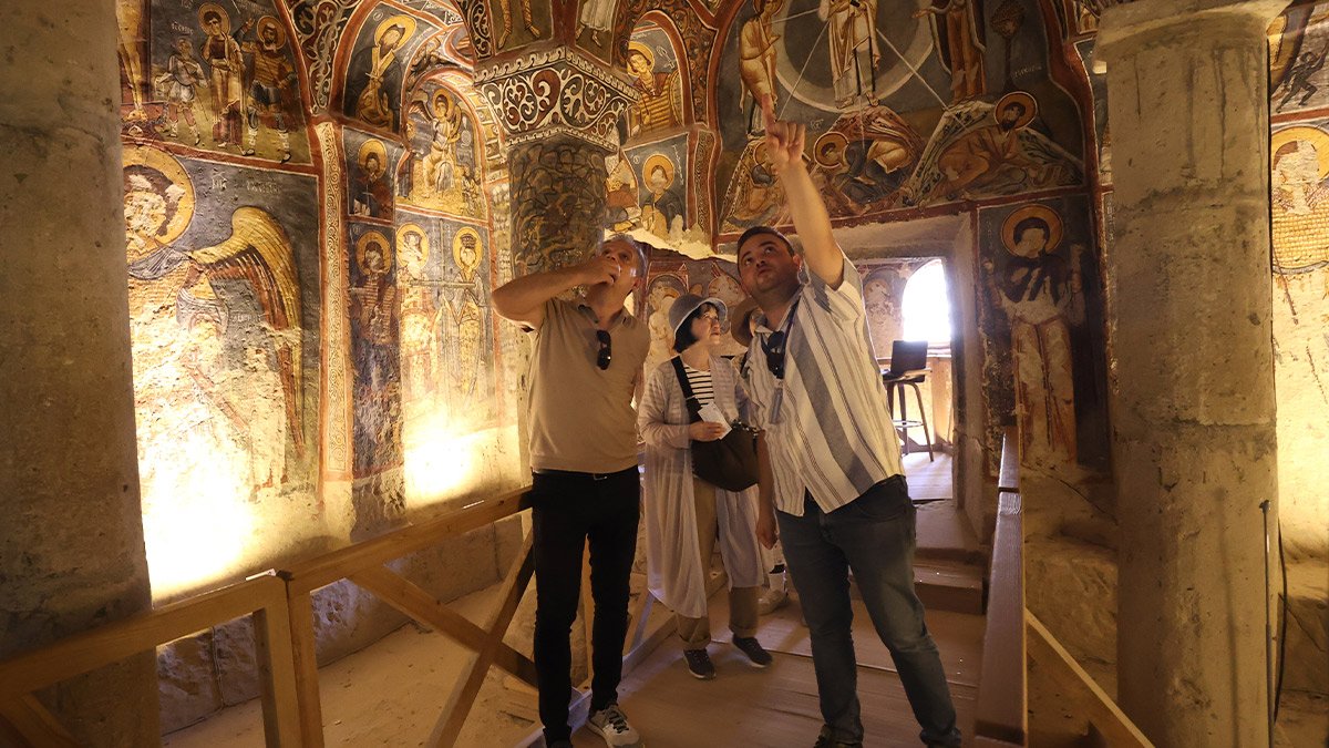 Kapadokya'daki Karanlık Kilise 1 milyonu aşkın ziyaretçiyi ağırladı