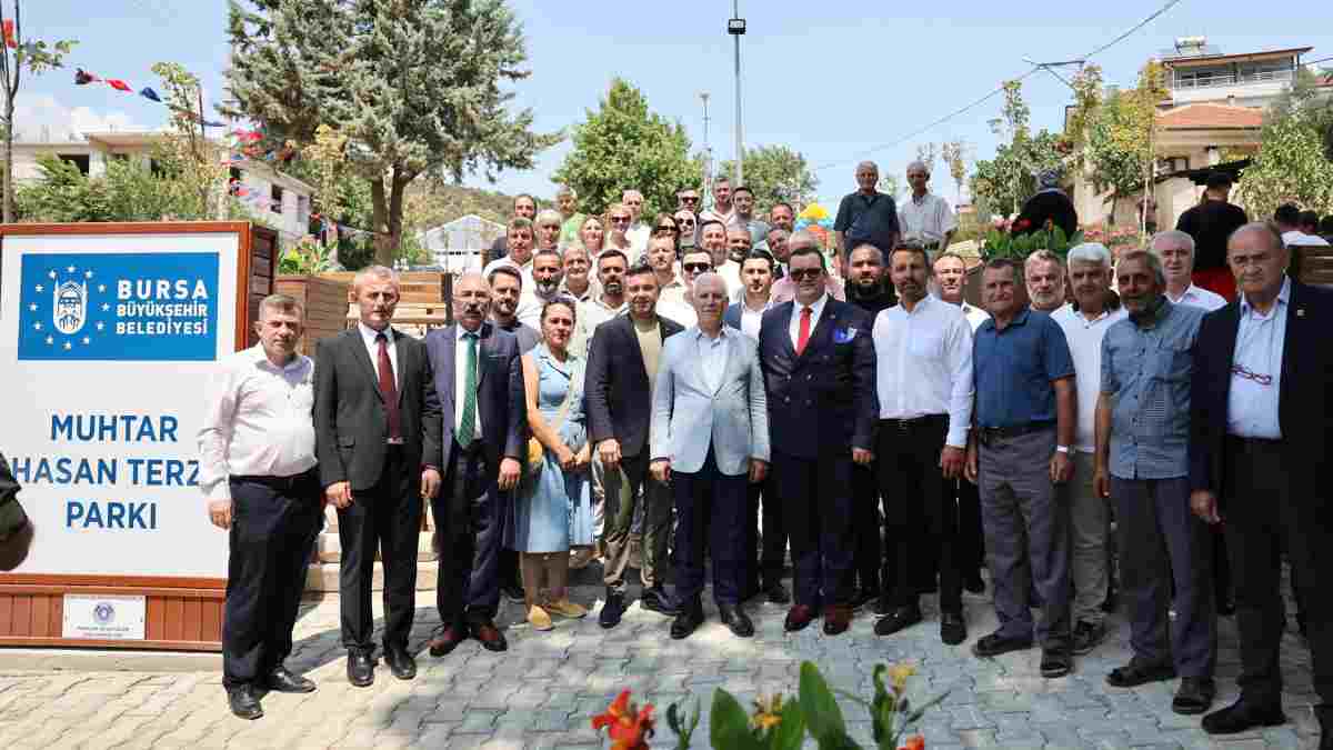 Büyükşehir Belediyesi, İznik’te ‘muhtar Hasan Terzi Parkı’nı hizmete açtı