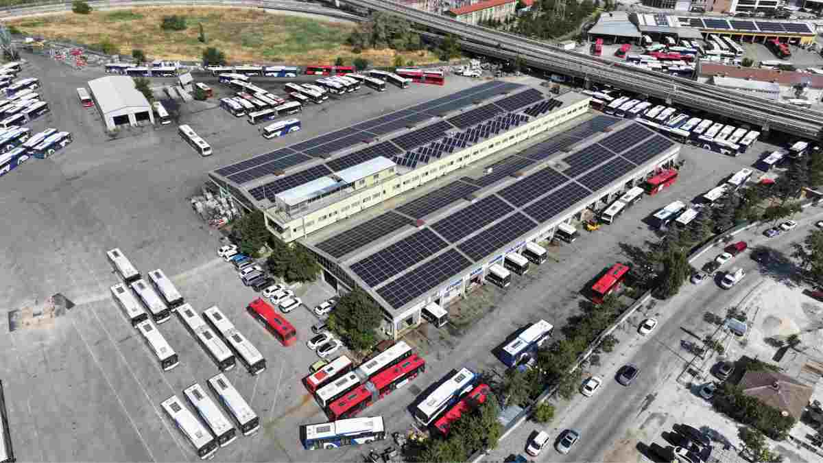 EGO’dan yeşil enerji hamlesi: Macunköy Otobüs Bakım-onarım Atölyeleri’ne “Güneş Enerjisi Santrali” kuruldu