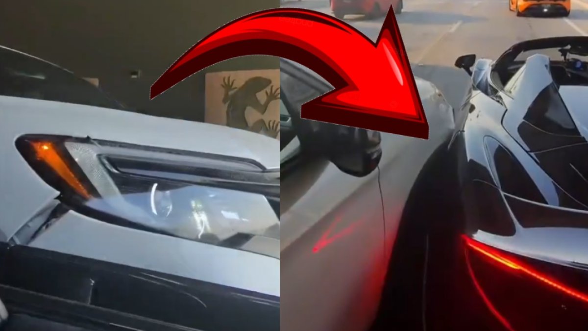 Sosyal medyayı sallayan kaza! Milyon dolarlık arabaya çarptı: O anlar kamerada!