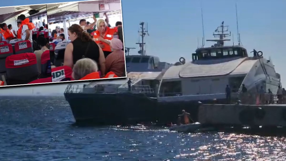 Deniz otobüsü Avşa Adası açıklarında kayalıklara çarptı: Yolcular tahliye edildi