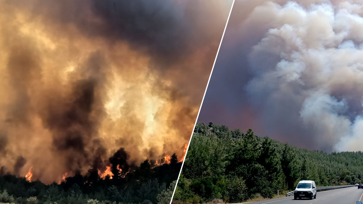 Mersin’deki yangın hızla yayılıyor: 3 mahalle tahliye edildi