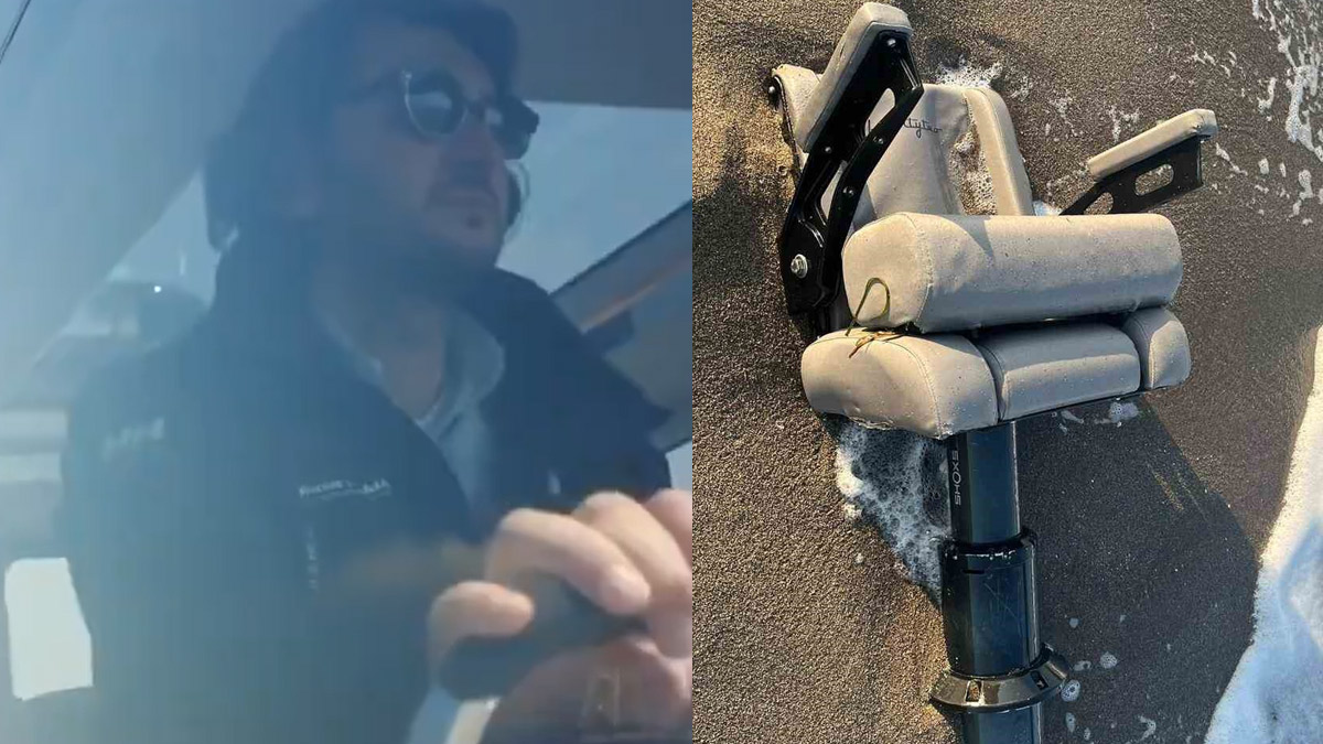 Halit Yukay'ın yatının parçalanan koltuğu kıyıya vurdu