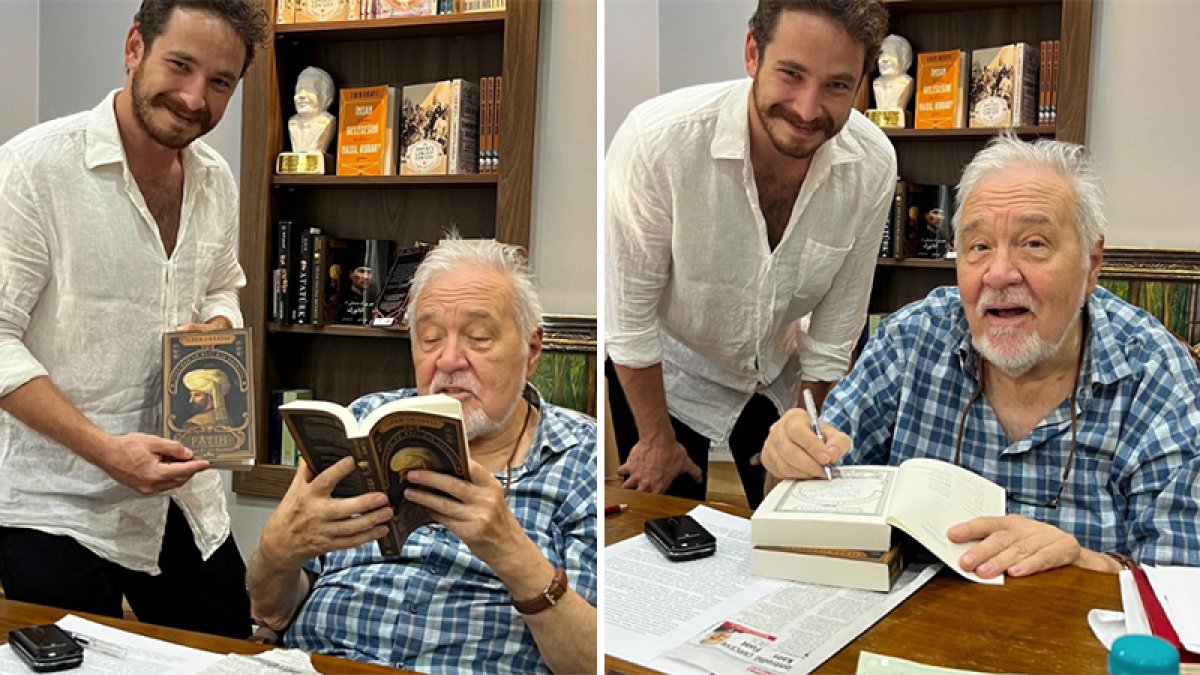 Oyuncu Cem Yiğit Üzümoğlu'ndan İlber Ortaylı'ya imza ziyareti: Sanatçıların özgürlüklerine dokunulmamalı