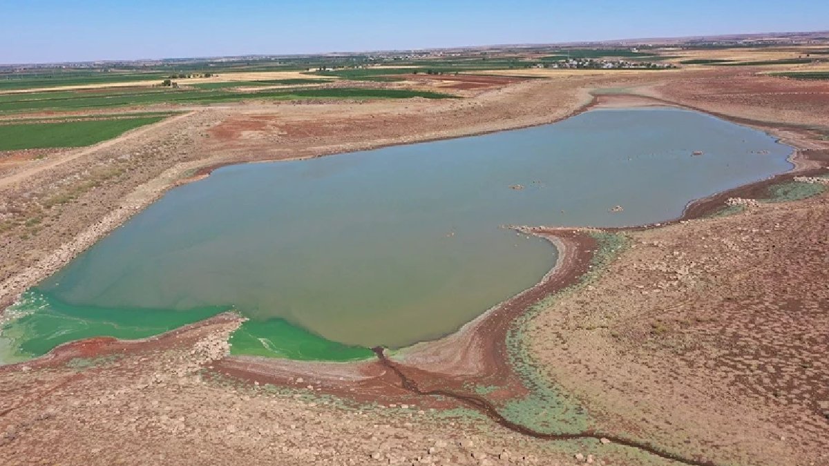 Kuraklık ve sıcaklık su seviyesini kritik noktaya getirdi: Sulutepe Göleti kuruma aşamasında