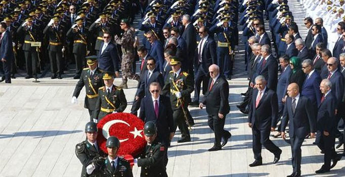 Cumhurbaşkanı Erdoğan ve devlet erkanı Anıtkabir'de - Son dakika